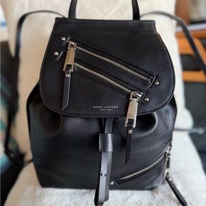 Marc Jacobs Black Leather Backpack